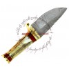 Rebel Wolf Napoleon Legal Damascus Steel Miniature Forged Knife